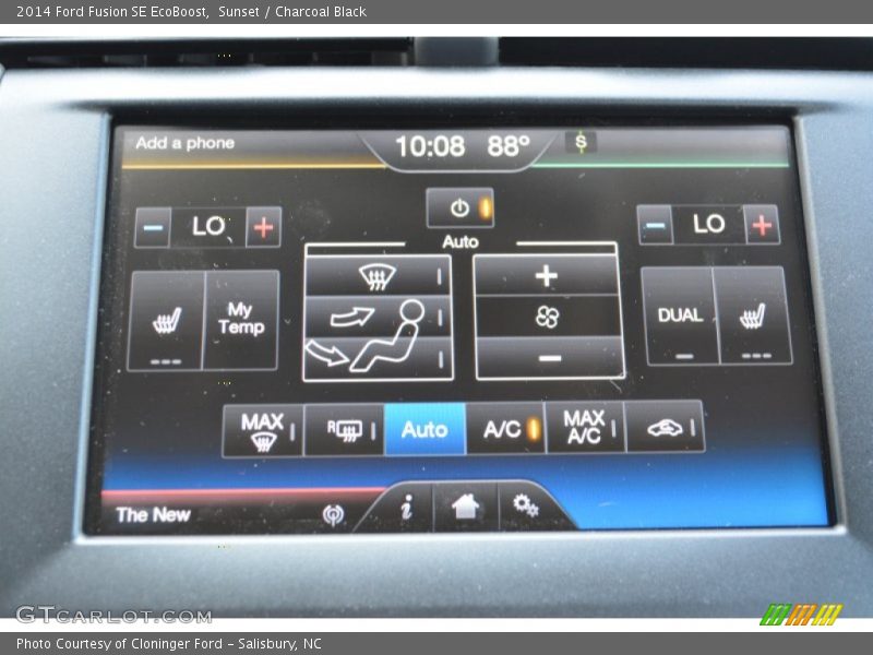 Sunset / Charcoal Black 2014 Ford Fusion SE EcoBoost