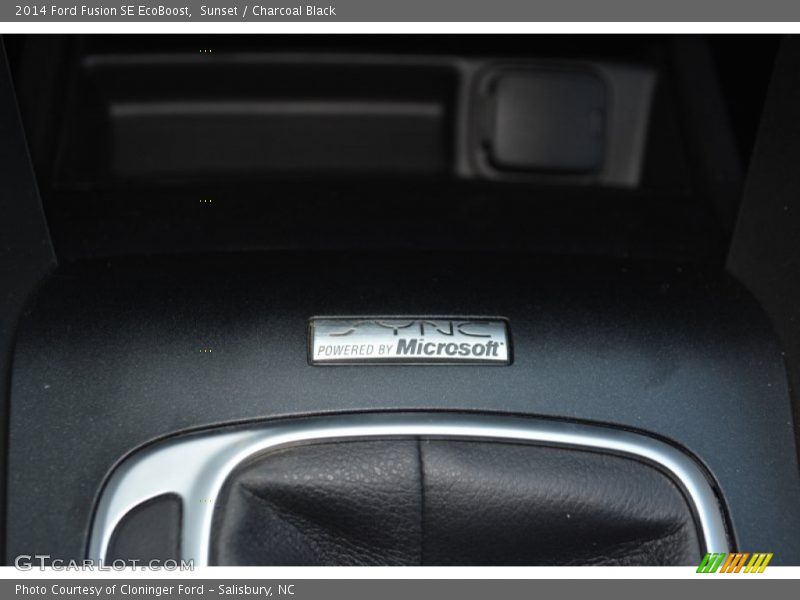 Sunset / Charcoal Black 2014 Ford Fusion SE EcoBoost