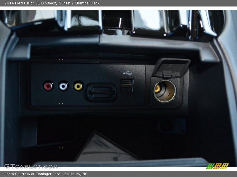Sunset / Charcoal Black 2014 Ford Fusion SE EcoBoost