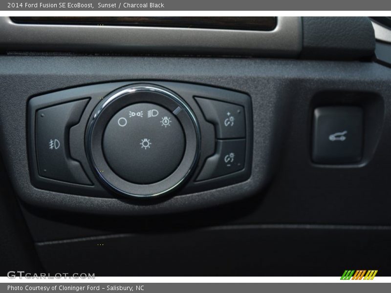 Sunset / Charcoal Black 2014 Ford Fusion SE EcoBoost