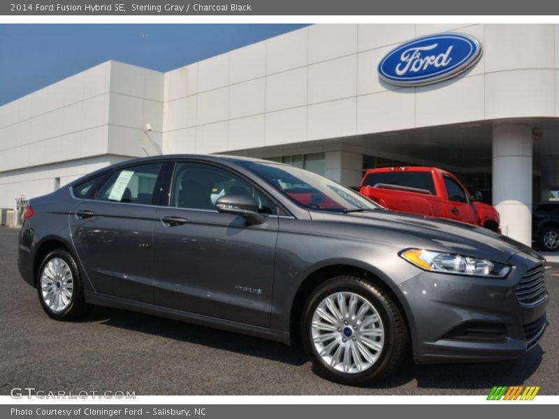 Sterling Gray / Charcoal Black 2014 Ford Fusion Hybrid SE
