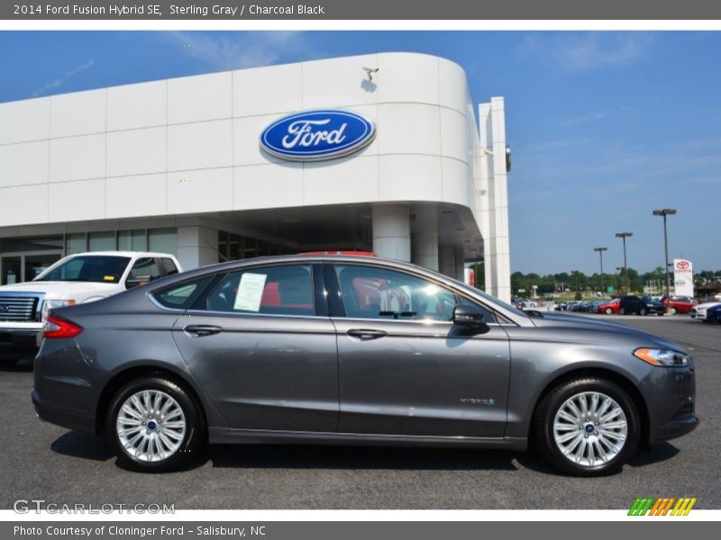 Sterling Gray / Charcoal Black 2014 Ford Fusion Hybrid SE