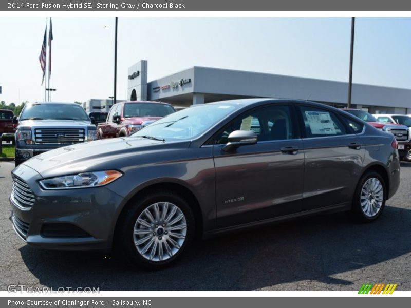 Sterling Gray / Charcoal Black 2014 Ford Fusion Hybrid SE