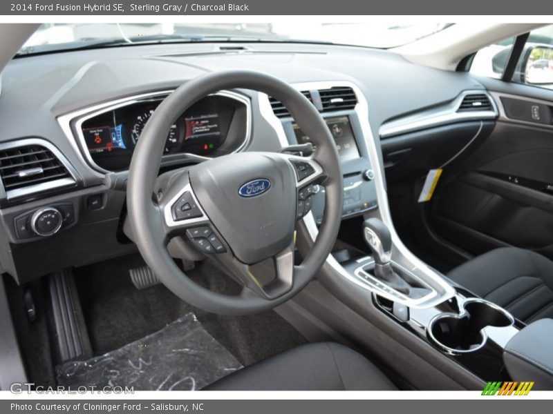 Sterling Gray / Charcoal Black 2014 Ford Fusion Hybrid SE