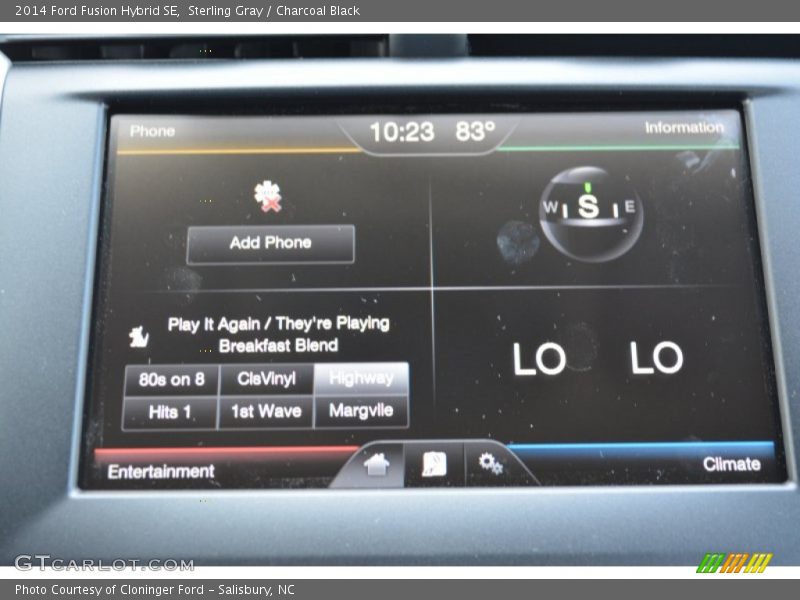 Sterling Gray / Charcoal Black 2014 Ford Fusion Hybrid SE