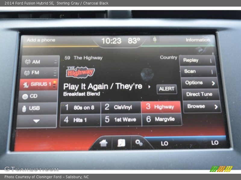 Sterling Gray / Charcoal Black 2014 Ford Fusion Hybrid SE