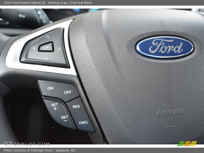 Sterling Gray / Charcoal Black 2014 Ford Fusion Hybrid SE
