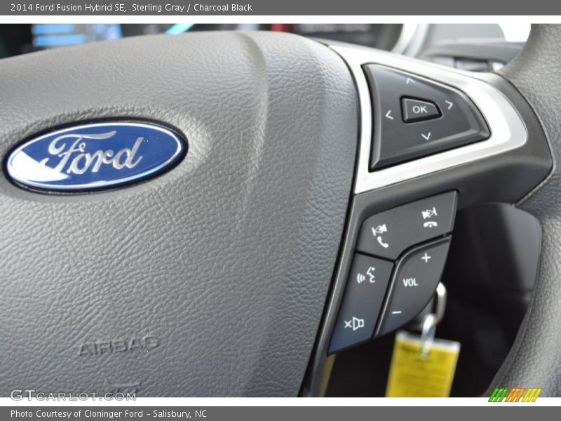 Sterling Gray / Charcoal Black 2014 Ford Fusion Hybrid SE
