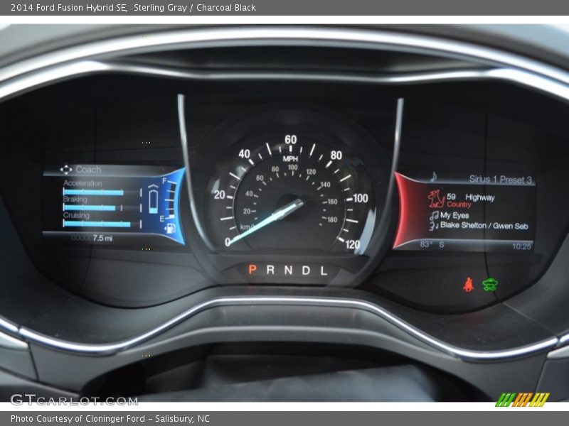 Sterling Gray / Charcoal Black 2014 Ford Fusion Hybrid SE