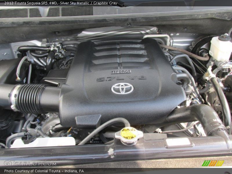 Silver Sky Metallic / Graphite Gray 2012 Toyota Sequoia SR5 4WD