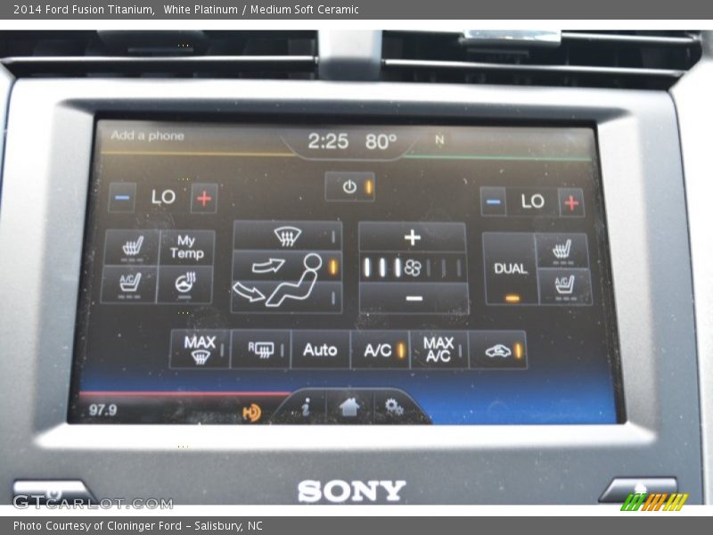 White Platinum / Medium Soft Ceramic 2014 Ford Fusion Titanium