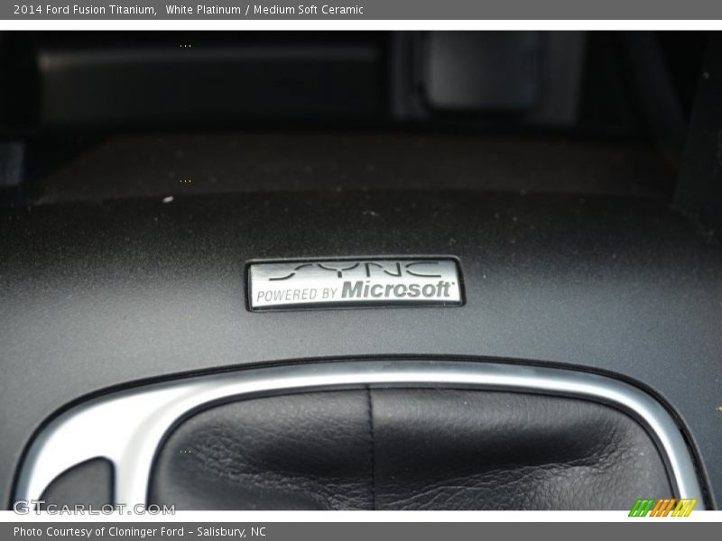 White Platinum / Medium Soft Ceramic 2014 Ford Fusion Titanium