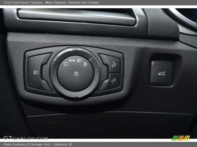 White Platinum / Medium Soft Ceramic 2014 Ford Fusion Titanium
