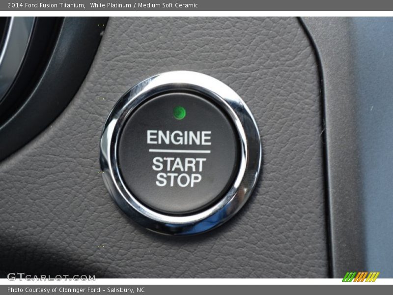 White Platinum / Medium Soft Ceramic 2014 Ford Fusion Titanium