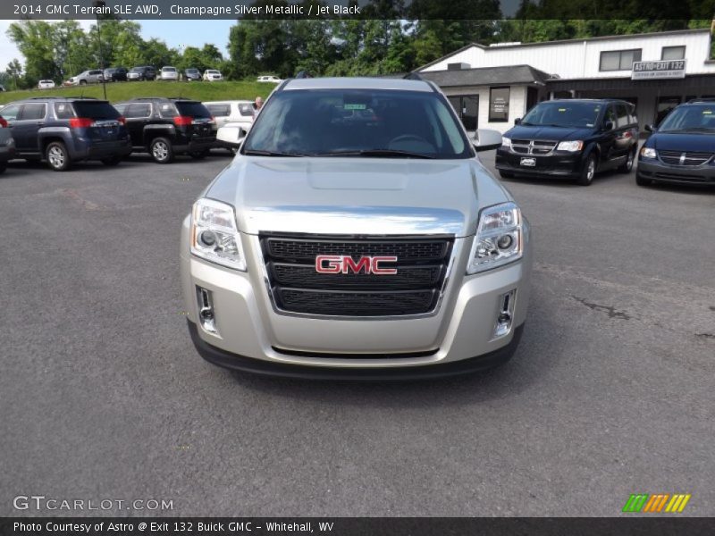 Champagne Silver Metallic / Jet Black 2014 GMC Terrain SLE AWD