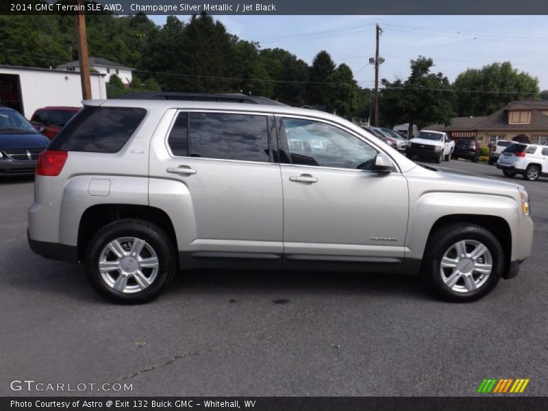 Champagne Silver Metallic / Jet Black 2014 GMC Terrain SLE AWD
