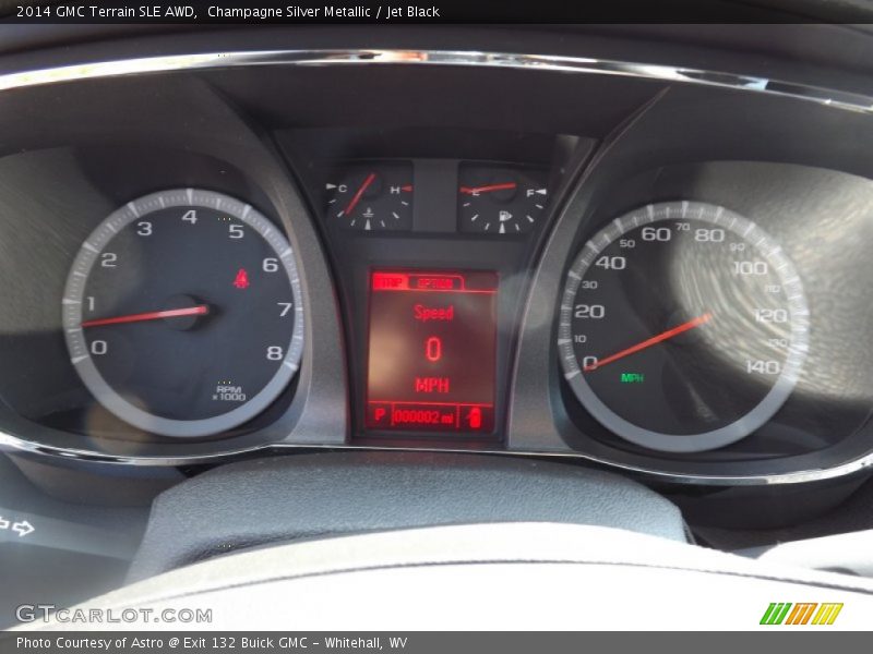Champagne Silver Metallic / Jet Black 2014 GMC Terrain SLE AWD
