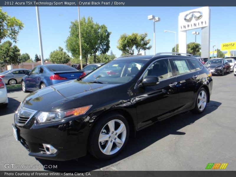 Crystal Black Pearl / Ebony 2012 Acura TSX Technology Sport Wagon