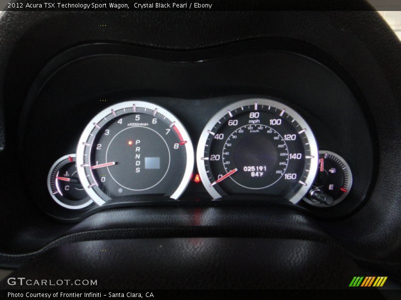 Crystal Black Pearl / Ebony 2012 Acura TSX Technology Sport Wagon
