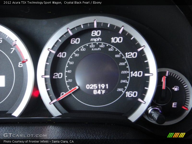 Crystal Black Pearl / Ebony 2012 Acura TSX Technology Sport Wagon