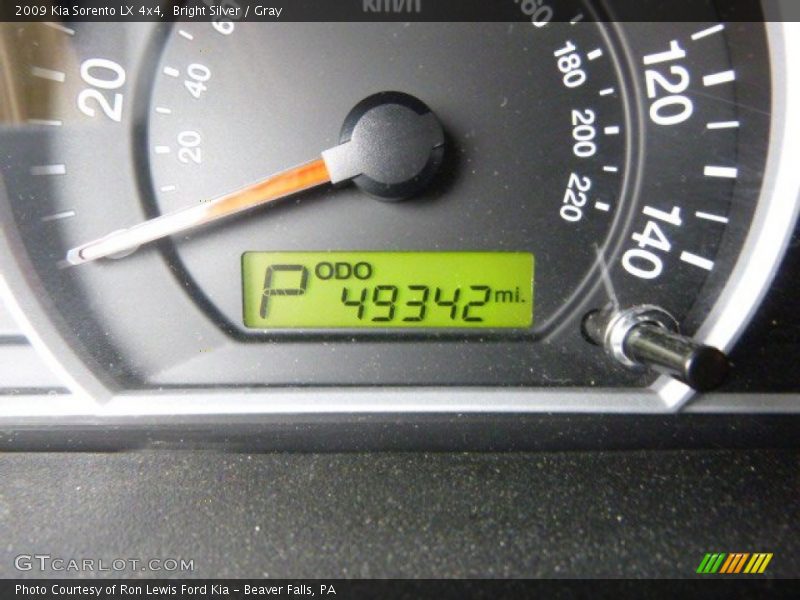 Bright Silver / Gray 2009 Kia Sorento LX 4x4