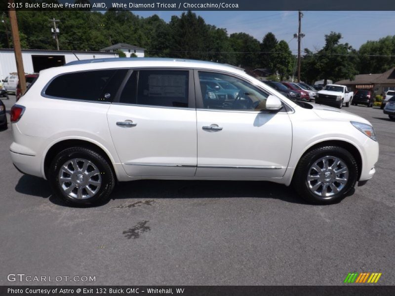 White Diamond Tricoat / Choccachino/Cocoa 2015 Buick Enclave Premium AWD