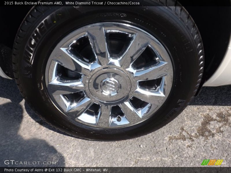 White Diamond Tricoat / Choccachino/Cocoa 2015 Buick Enclave Premium AWD