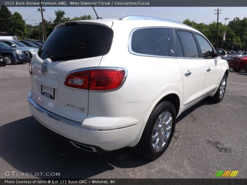 White Diamond Tricoat / Choccachino/Cocoa 2015 Buick Enclave Premium AWD