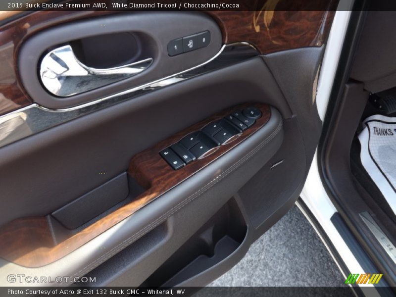 White Diamond Tricoat / Choccachino/Cocoa 2015 Buick Enclave Premium AWD