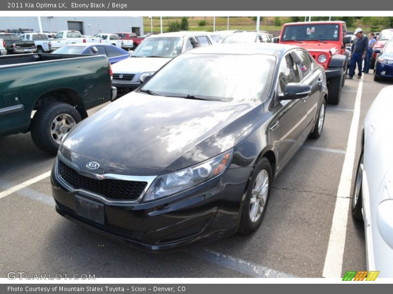 Ebony Black / Beige 2011 Kia Optima LX