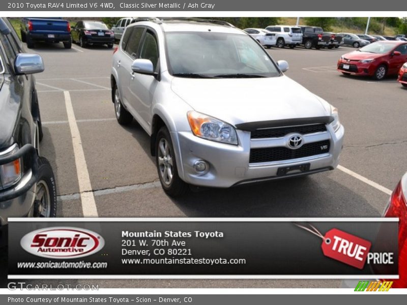 Classic Silver Metallic / Ash Gray 2010 Toyota RAV4 Limited V6 4WD