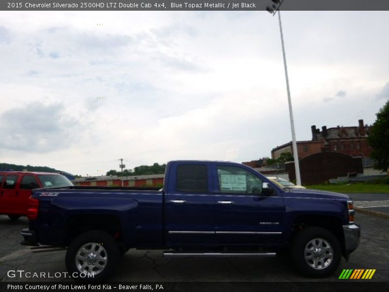 Blue Topaz Metallic / Jet Black 2015 Chevrolet Silverado 2500HD LTZ Double Cab 4x4