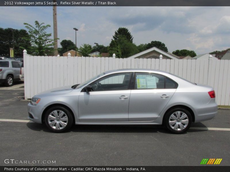 Reflex Silver Metallic / Titan Black 2012 Volkswagen Jetta S Sedan