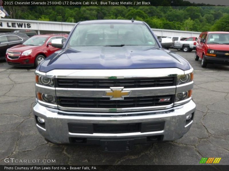 Blue Topaz Metallic / Jet Black 2015 Chevrolet Silverado 2500HD LTZ Double Cab 4x4