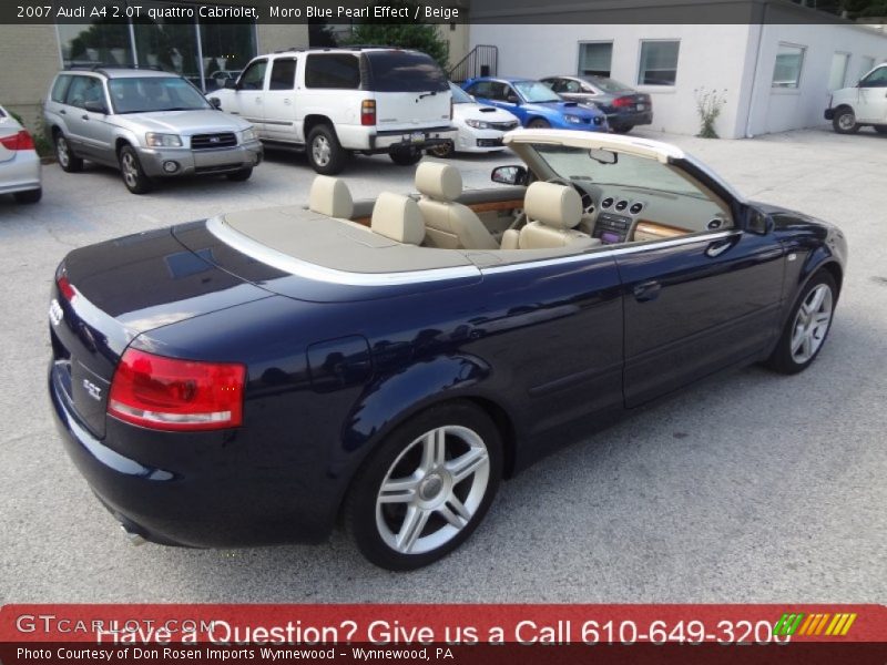 Moro Blue Pearl Effect / Beige 2007 Audi A4 2.0T quattro Cabriolet