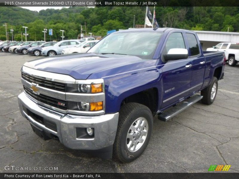 Blue Topaz Metallic / Jet Black 2015 Chevrolet Silverado 2500HD LTZ Double Cab 4x4