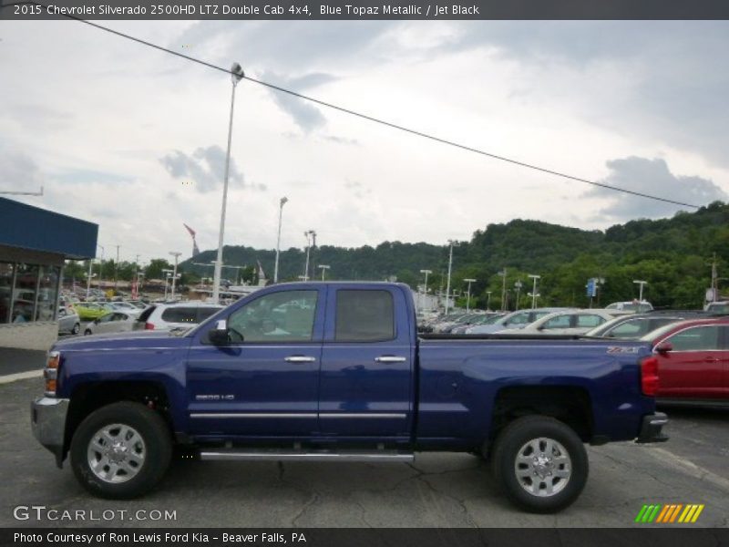 Blue Topaz Metallic / Jet Black 2015 Chevrolet Silverado 2500HD LTZ Double Cab 4x4