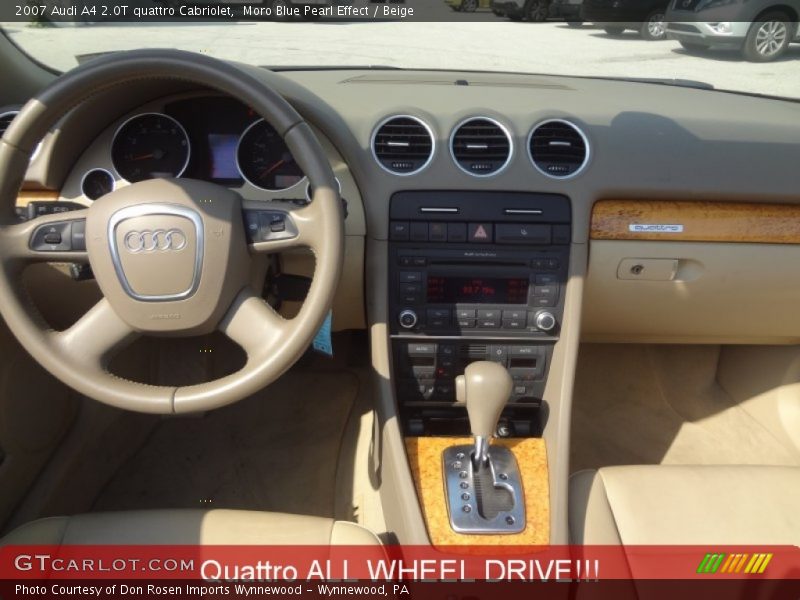 Moro Blue Pearl Effect / Beige 2007 Audi A4 2.0T quattro Cabriolet