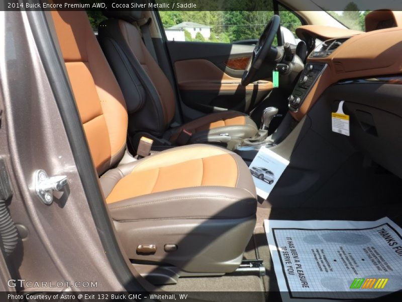 Cocoa Silver Metallic / Saddle 2014 Buick Encore Premium AWD