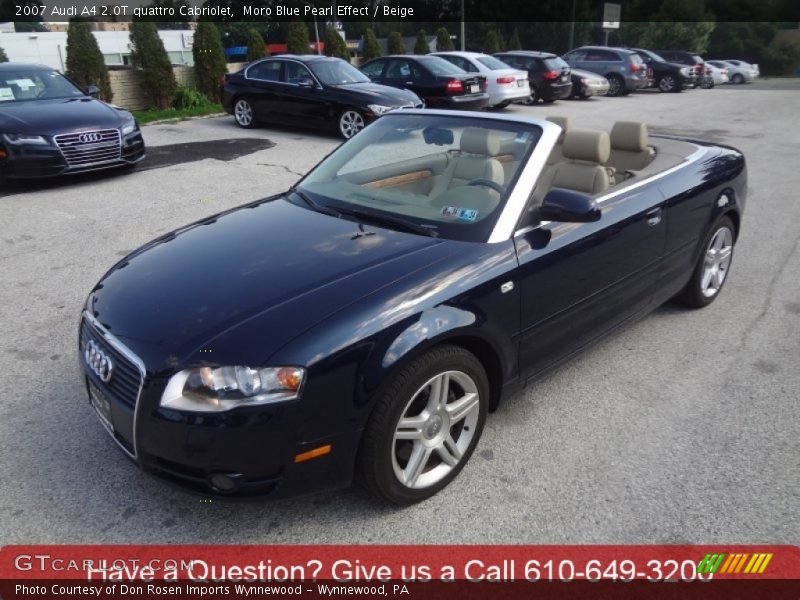 Moro Blue Pearl Effect / Beige 2007 Audi A4 2.0T quattro Cabriolet