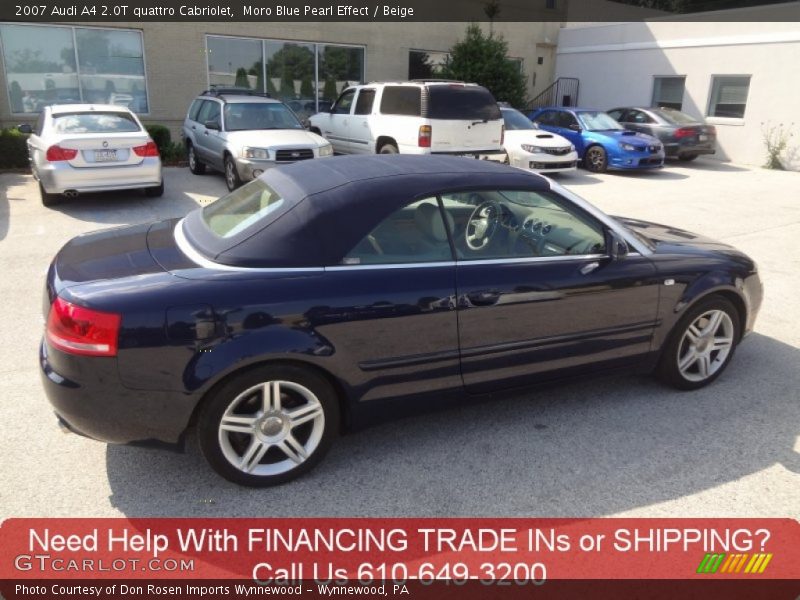 Moro Blue Pearl Effect / Beige 2007 Audi A4 2.0T quattro Cabriolet