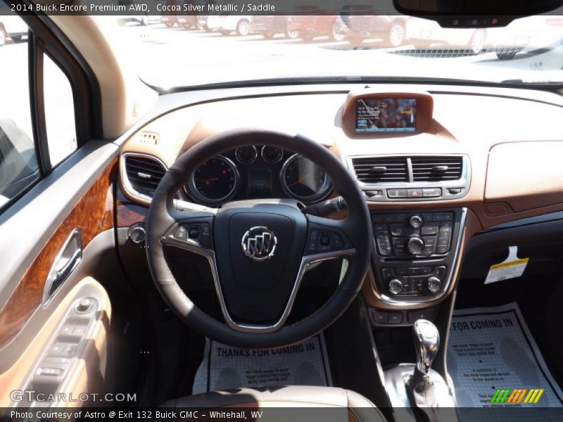 Cocoa Silver Metallic / Saddle 2014 Buick Encore Premium AWD