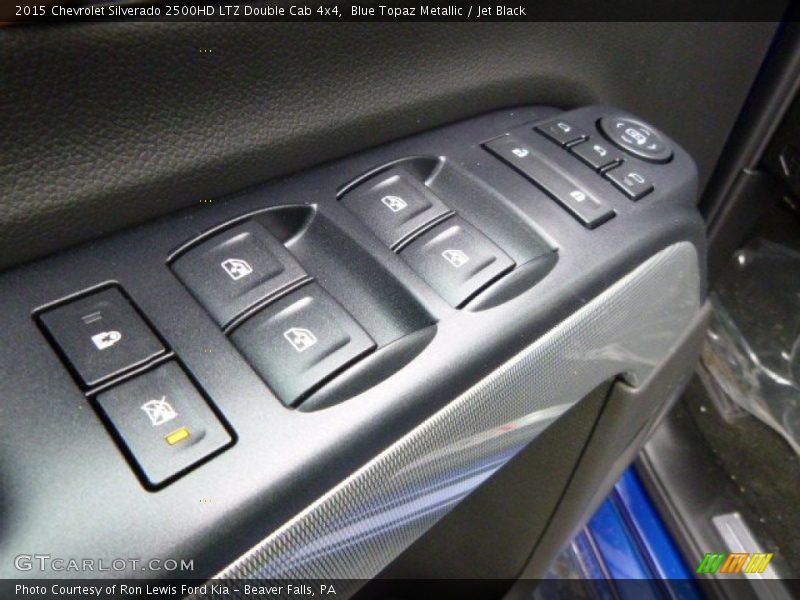 Blue Topaz Metallic / Jet Black 2015 Chevrolet Silverado 2500HD LTZ Double Cab 4x4