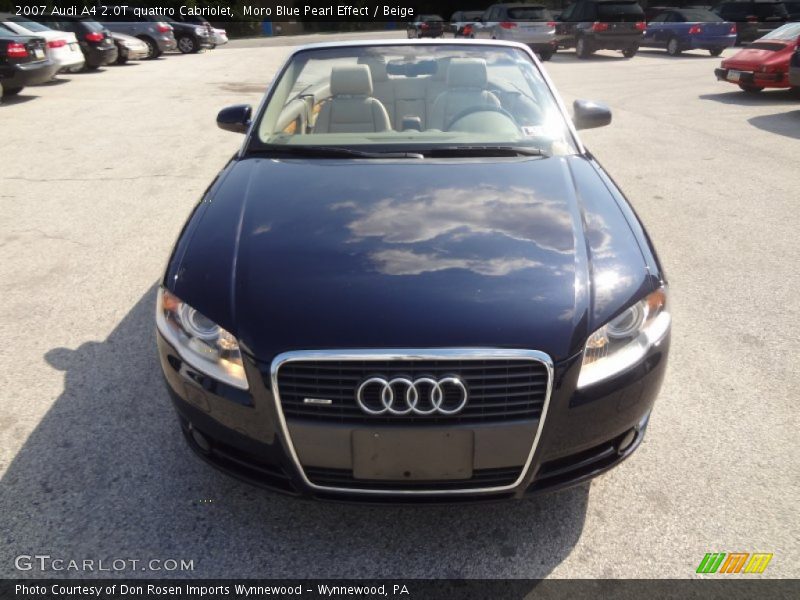 Moro Blue Pearl Effect / Beige 2007 Audi A4 2.0T quattro Cabriolet