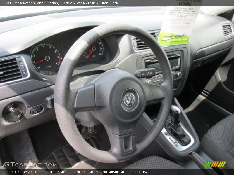 Reflex Silver Metallic / Titan Black 2012 Volkswagen Jetta S Sedan
