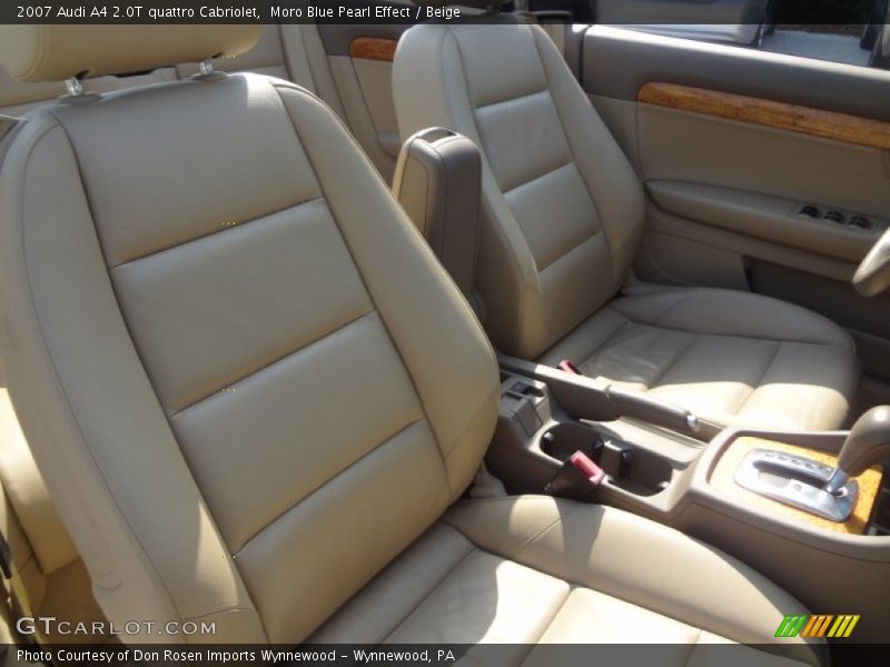 Moro Blue Pearl Effect / Beige 2007 Audi A4 2.0T quattro Cabriolet