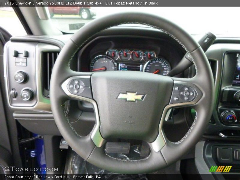 Blue Topaz Metallic / Jet Black 2015 Chevrolet Silverado 2500HD LTZ Double Cab 4x4