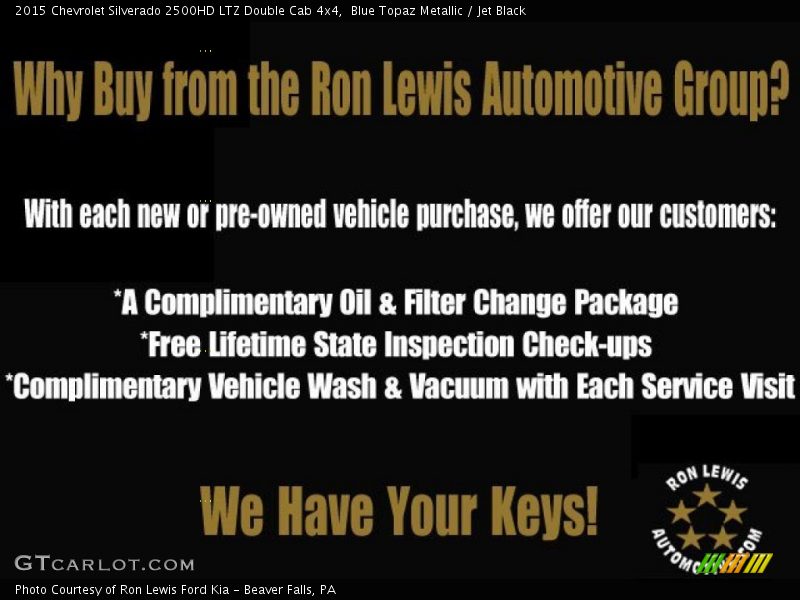 Blue Topaz Metallic / Jet Black 2015 Chevrolet Silverado 2500HD LTZ Double Cab 4x4