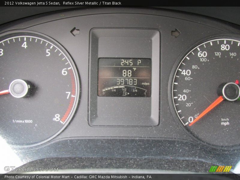 Reflex Silver Metallic / Titan Black 2012 Volkswagen Jetta S Sedan