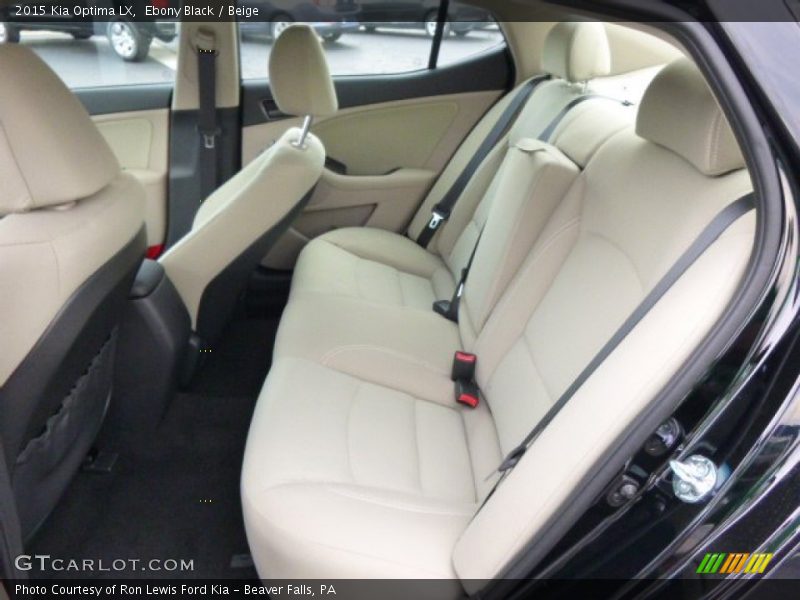 Rear Seat of 2015 Optima LX